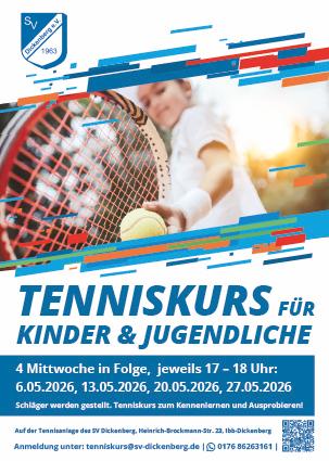 Neuer Tenniskurs für Kinder und Jugendliche